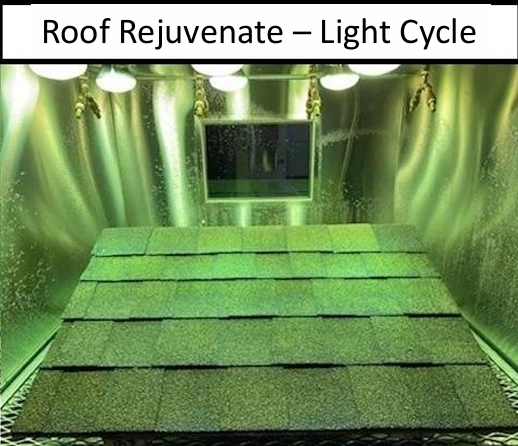 Roof Rejuvenate light cycle in the accelerated-weathering machine